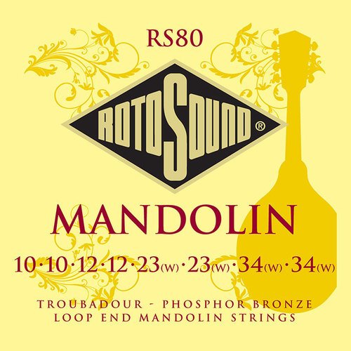 Rotosound RS80 Juego de cuerdas para mandolina Troubadour