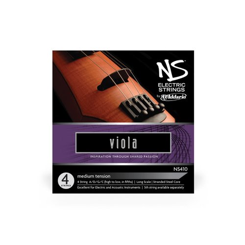 DAddario NS410 Electric Viola single strings, Long Scale, Medium Tension