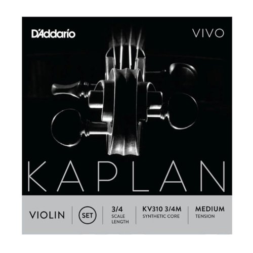 DAddario KV310 3/4M Kaplan Vivo Violin Single Strings, 3/4 Scale, Medium Tension