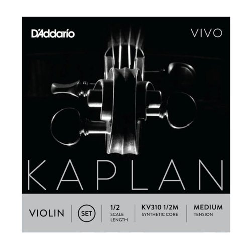 DAddario KV310 1/2M Kaplan Vivo Violn Cuerdas sueltas, Escala 1/2, Tensin Media