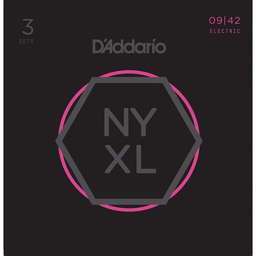 DAddario NYXL0942-3P, Pack di 3 set corde di chitarra