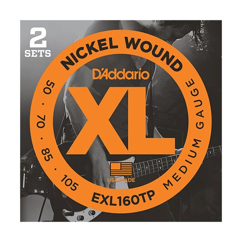 DAddario EXL160TP Pack di 2 set 50-105