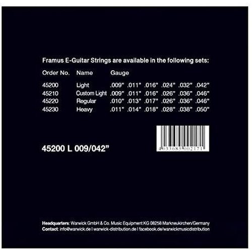 Cuerdas Framus Blue Label Light 009/042