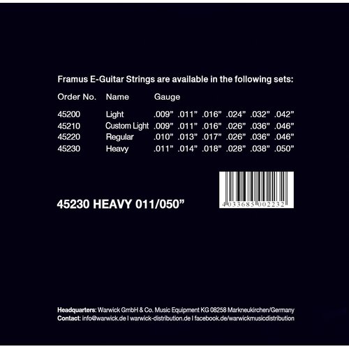 Framus Blue Label Saiten Heavy 011/050