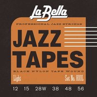 La Bella Electrics 800 L Black Nylon 012/056