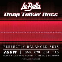 La Bella 760N Black Nylon Bass 060/115