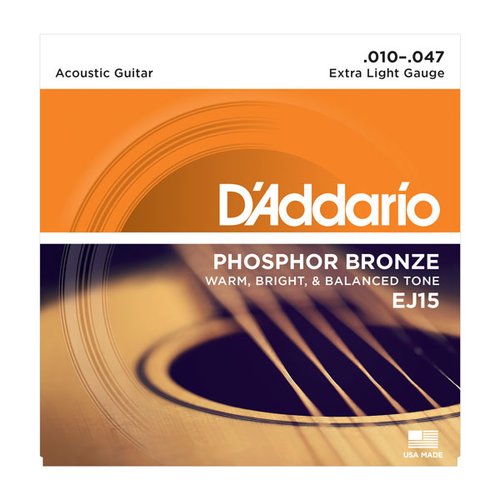 DAddario EJ15 10/47 Phosphor Bronze String set for acoustic guitar