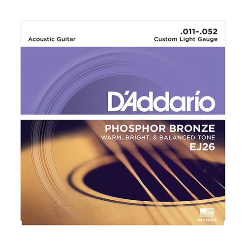 DAddario EJ26 11/52 Phosphor Bronze String set Acoustic Guitar