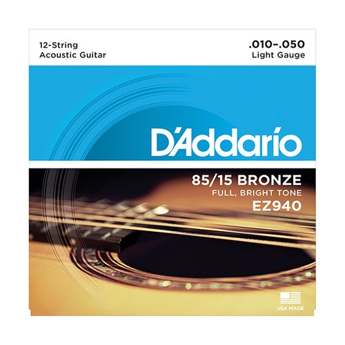 DAddario EZ-940 10/50 12-String set acoustic guitar