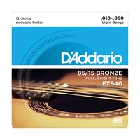 DAddario EZ-940 10/50 Juego de 12 cuerdas guitarra acstica