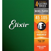 Elixir 14087 Nickel Plated Steel 045/105 Extra Long Scale