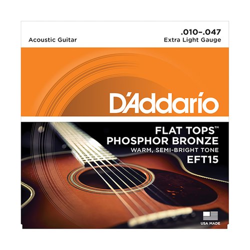 DAddario EFT15 Flat Tops Acoustic guitar strings 10-47