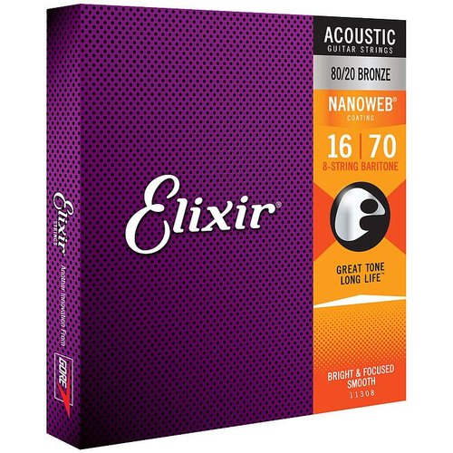 Elixir Acoustic NanoWeb 016/070 Baritone 8-Corde