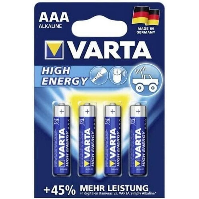 Varta Alkaline Batterien 4er Pack 1,5V - AAA, 3,50 €