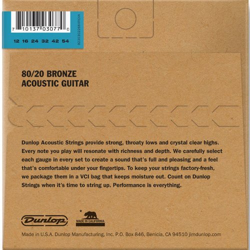 Cuerdas Dunlop DAB1254 Acoustic 80/20 Medium Light 012/054