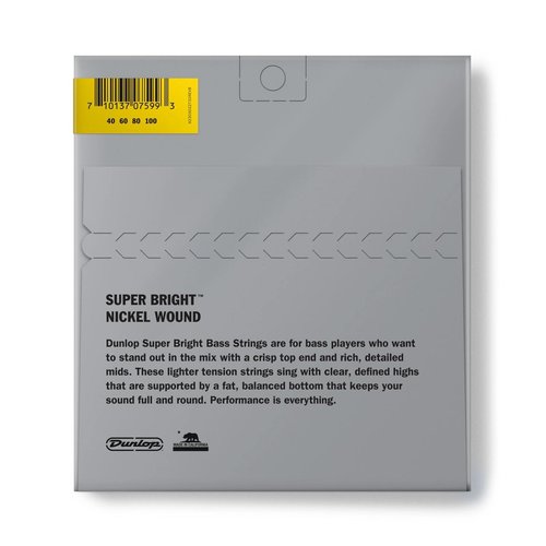 Dunlop DBSBN40100 Nickel Plated Steel Super Bright 040/100