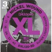 DAddario EXL120-3D 09-42 - Pack di 3 set