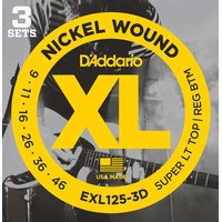 DAddario EXL125-3D 09-46 - Pack of 3 sets