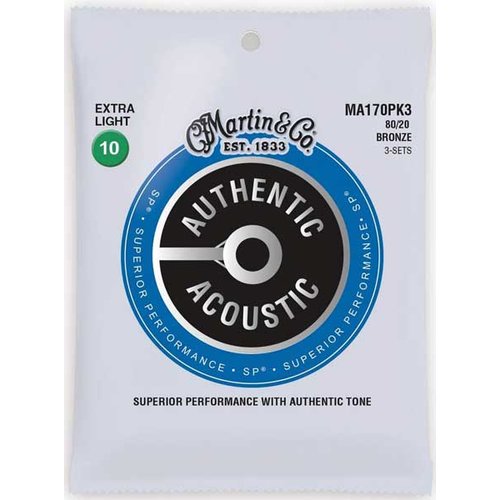 Martin MA-170PK3 Extra Light Pack of Western Guitar Strings