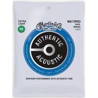 Martin MA-170PK3 Extra Light Pack of Western Guitar Strings