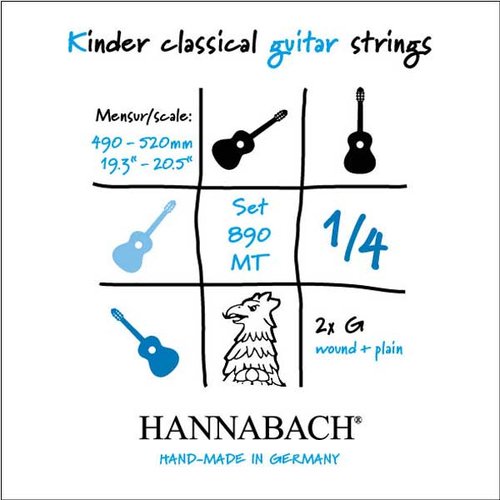 Hannabach 890 Single Strings for children guitar 1/4