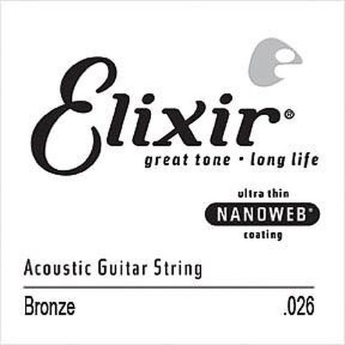 Elixir Einzelsaite 15126 - Wound .026 Nanoweb Acoustic