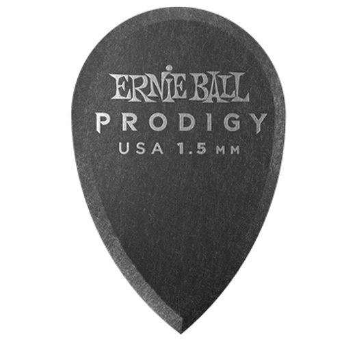 Ernie Ball Prodigy Black Teardrop Picks, 6-Pack