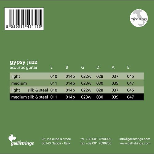 Galli GSL-11 Gypsy Jazz Meidum Silk & Steel