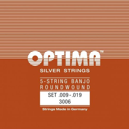 Optima 3006 Banjo 5-Saiter Silver String Set, Loop End