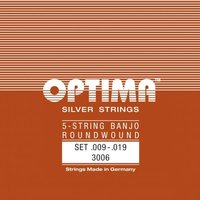 Optima 3006 Banjo 5-String Silver String Set, Loop End