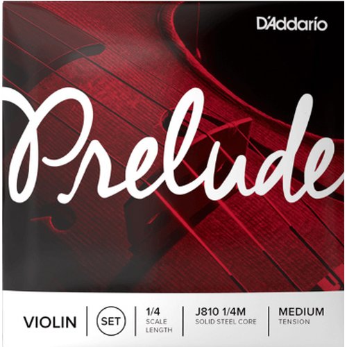 Juego de cuerdas para violn DAddario J810 1/4M Prelude tensin media