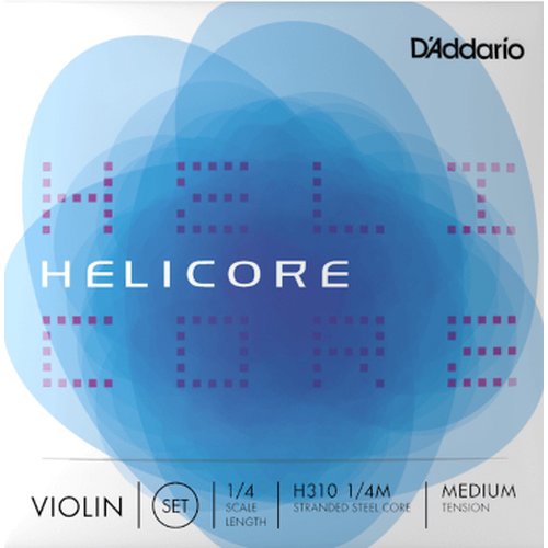 DAddario H310 1/4M Jeu de cordes pour violon Helicore Medium Tension