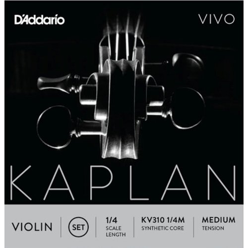 Juego de cuerdas para violn DAddario KV310 1/4M Kaplan VIvo Medium Tension