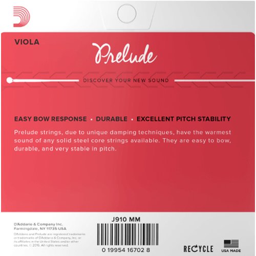 DAddario J910 MM Prelude Viola Set, Medium Scale, Medium Tension