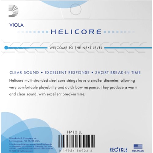 DAddario H410 LL Helicore Viola Set, Long Scale, Light Tension