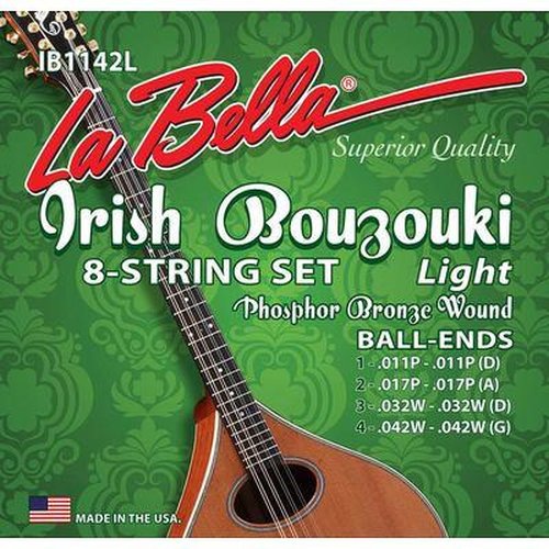 La Bella IB1142L Juego de cuerdas para bouzouki irlands ligero