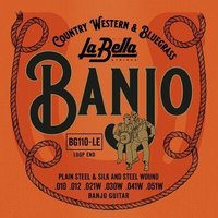 La Bella BG110-LE Jeu de cordes pour banjo guitare 6 cordes
