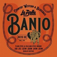 La Bella L-BG110-BE string set for 6-string guitar banjo