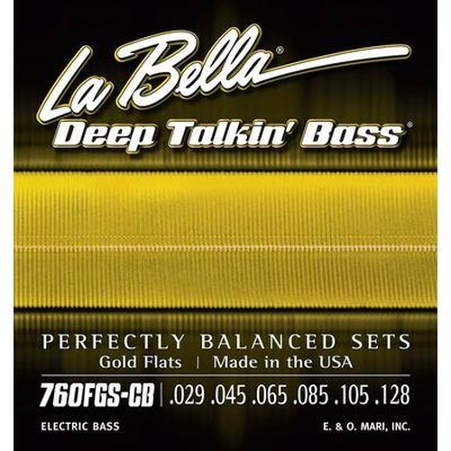 La Bella Gold Flats 760FGS-CB Saitensatz fr 6-Saitige E-Bass