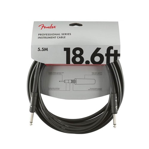 Fender Professional Series Guitar cable 18.6ft, black