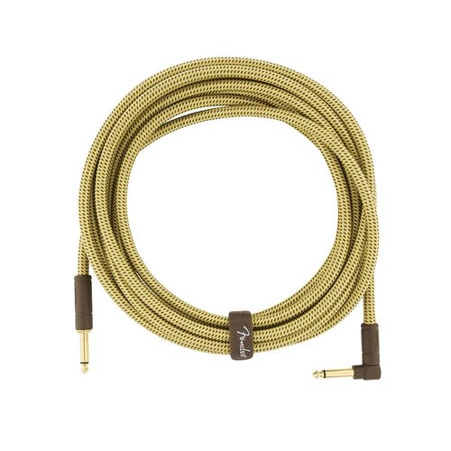 Fender Deluxe Series Guitar cable 10ft, 1x angled, tweed
