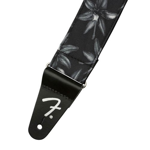 Fender Guitar Strap Hawaiian, black floral