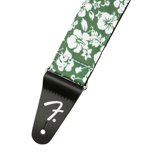Fender Gitarrengurt Hawaiian, green floral