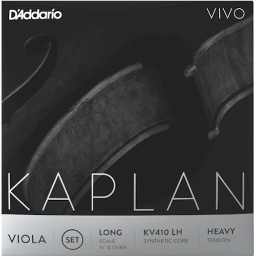 DAddario KV410 LH Kaplan Vivo viola string set, Long Scale, Heavy Tension