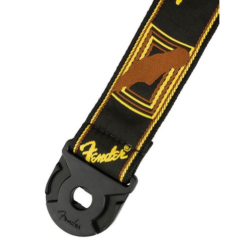 Fender guitar strap Quick Grip, black/yellow/brown