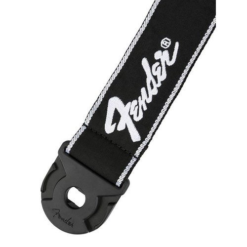 Fender Guitar strap Quick Grip, black/white with logo