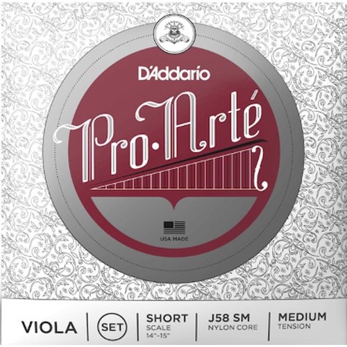 DAddario J58 SM Pro-Arte Viola Set, Short Scale, Medium Tension