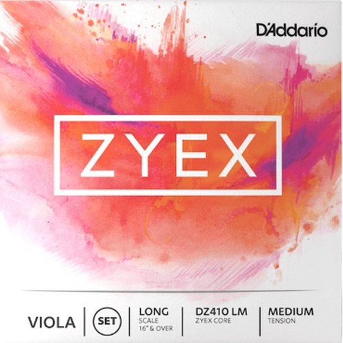 DAddario DZ410 LM Zyex Jeu de cordes pour alto, Long Scale, Medium Tension
