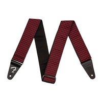 Fender Tracolla per chitarra Houndstooth, rosso