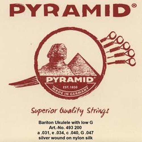 Pyramid Baritone Ukulele Strings GCEA, Nylon, 49 Scale